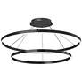 Circulo 32" Wide Matte Black LED 2-Tier Ring Pendant Light in scene