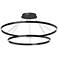 Circulo 32" Wide Matte Black LED 2-Tier Ring Pendant Light