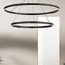 Circulo 32" Wide Matte Black LED 2-Tier Ring Pendant Light in scene