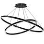 Circulo 32" Wide Matte Black LED 2-Tier Ring Pendant Light in scene