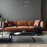Circulo 32" Wide Matte Black LED 2-Tier Ring Pendant Light in scene