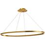 3_Circulo 44" Wide Aged Brass LED Ring Pendant Light
