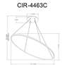 4_Circulo 44" Wide Aged Brass LED Ring Pendant Light more views