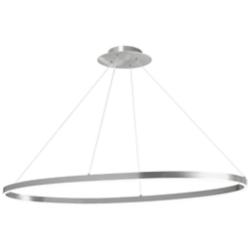 Circulo 44" Wide Silver LED Ring Chandelier