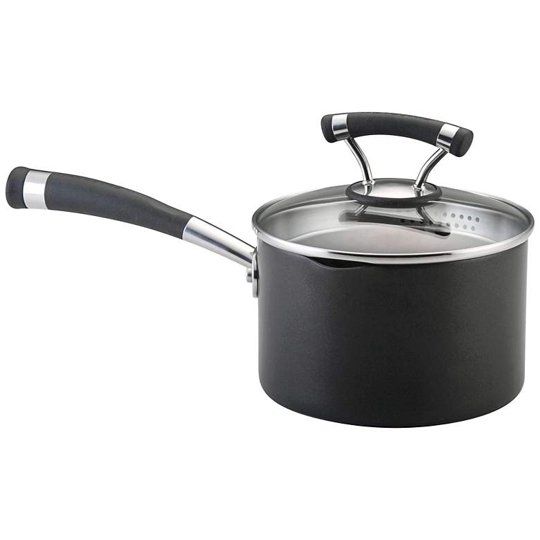 Image 1 Circulon Contempo Black 2-Quart Straining Saucepan