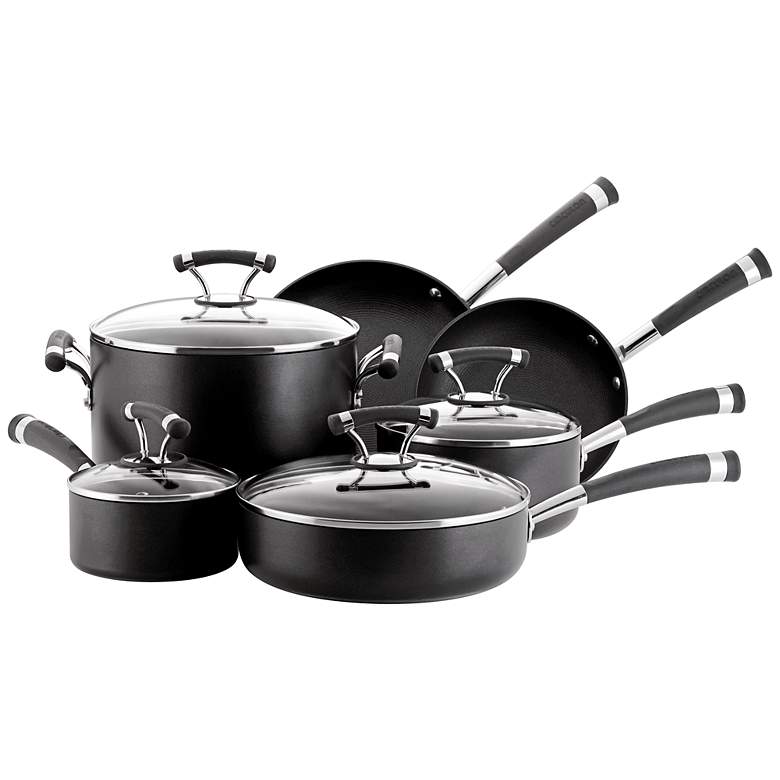 Image 1 Circulon Contempo Black Aluminum 10-Piece Cookware Set