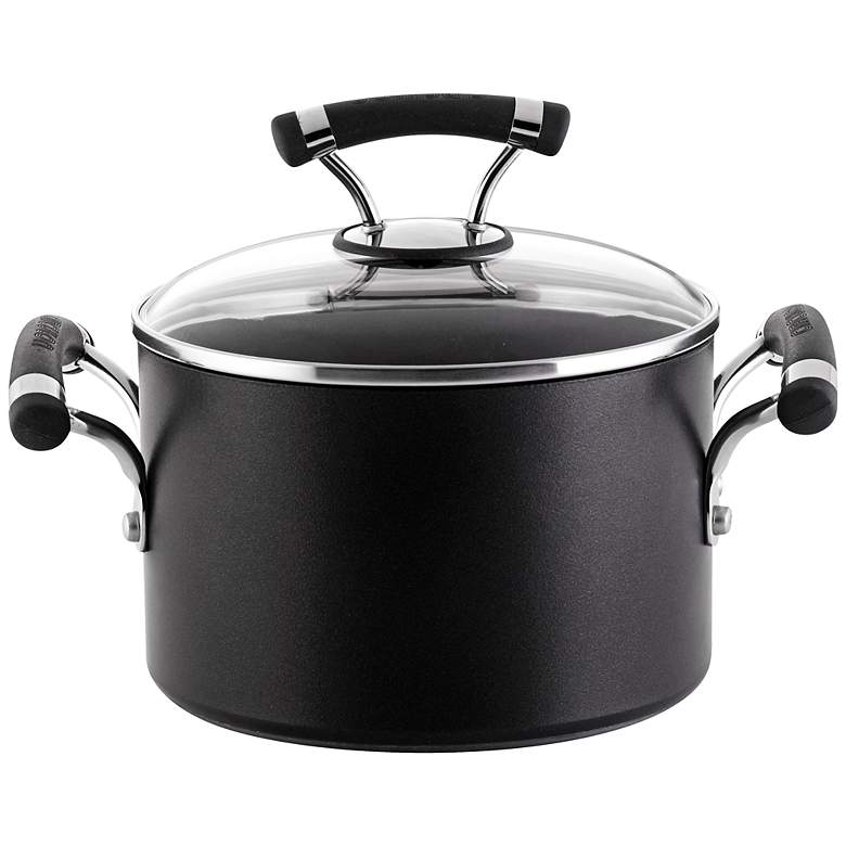 Image 1 Circulon Contempo Black Aluminum 3-Quart Covered Saucepot