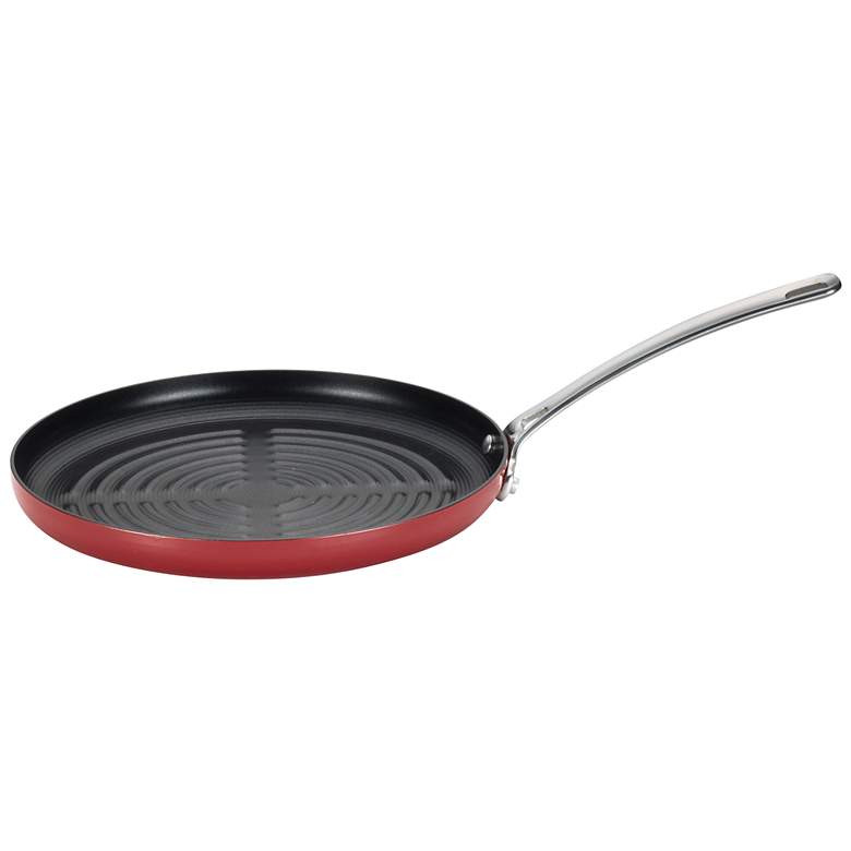 Image 1 Circulon Genesis Nonstick 11 inch Shallow Round Red Grill Pan