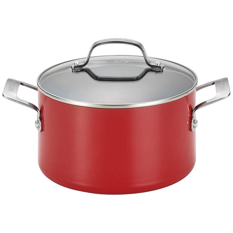 Image 1 Circulon Genesis Nonstick 4.5-Quart Red Dutch Oven