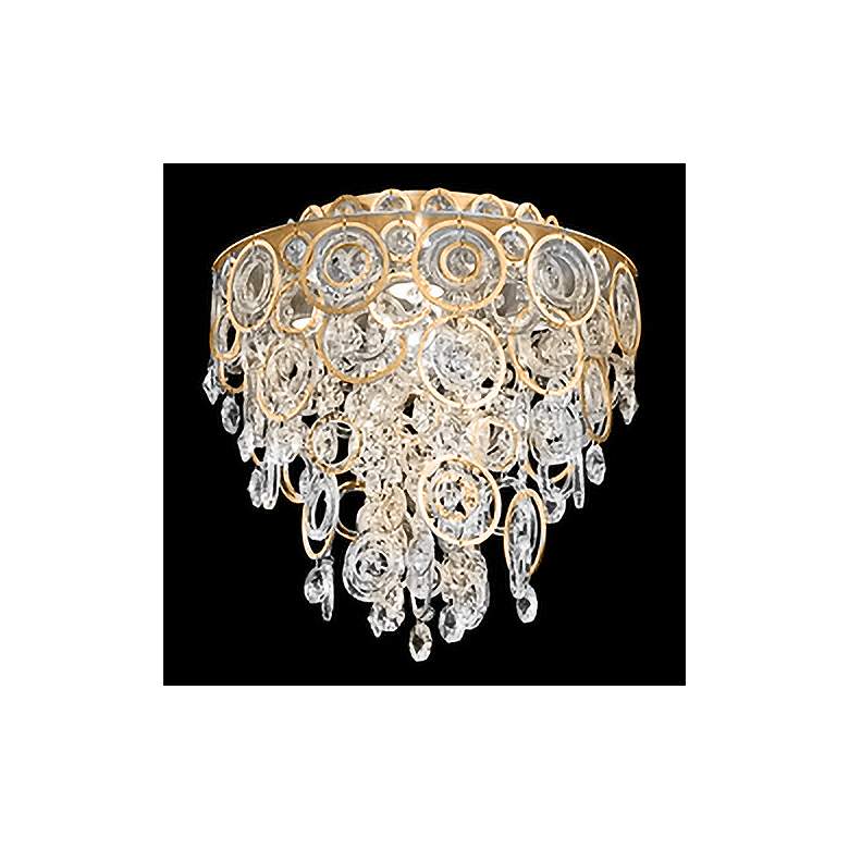 Image 1 Circulus 14 inch Wide Heirloom Gold and Crystal Ceiling Light