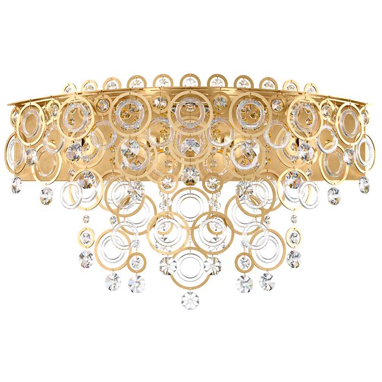 Image 1 Circulus 16.5 inchH x 24.5 inchW 4-Light Crystal Wall Sconce in Heirloom 