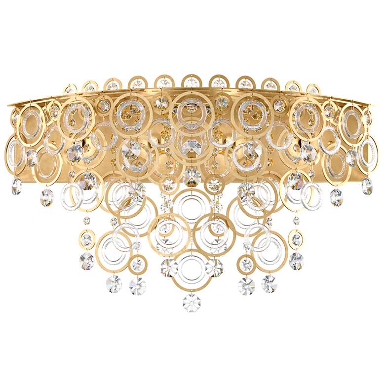 Image 1 Circulus 16.5"H x 24.5"W 4-Light Crystal Wall Sconce in Heirloom