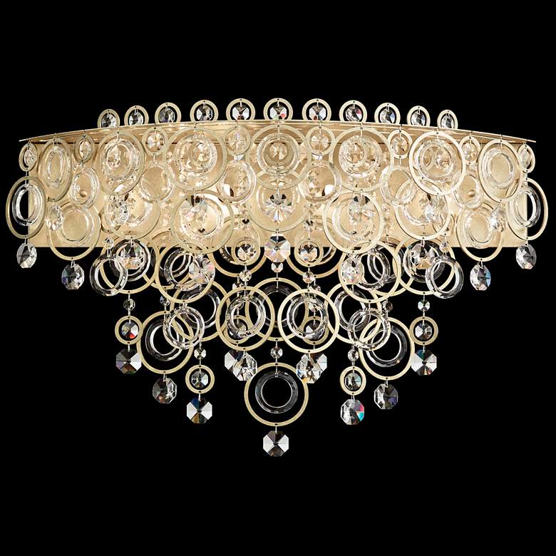 Image 2 Circulus 16.5"H x 24.5"W 4-Light Crystal Wall Sconce in Heirloom