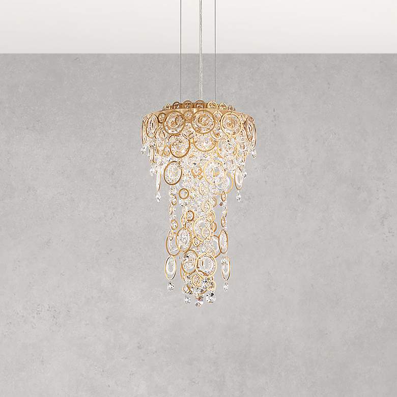 Image 1 Circulus 24.5"H x 14"W 4-Light Crystal Pendant in Heirloom Gold