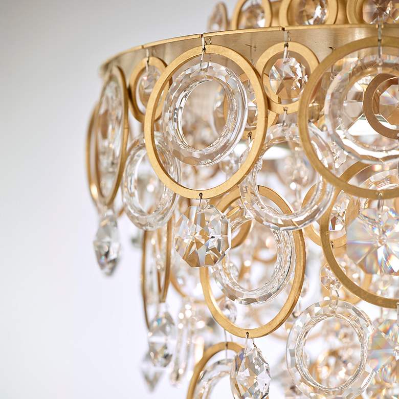 Image 4 Circulus 24.5"H x 14"W 4-Light Crystal Pendant in Heirloom Gold more views