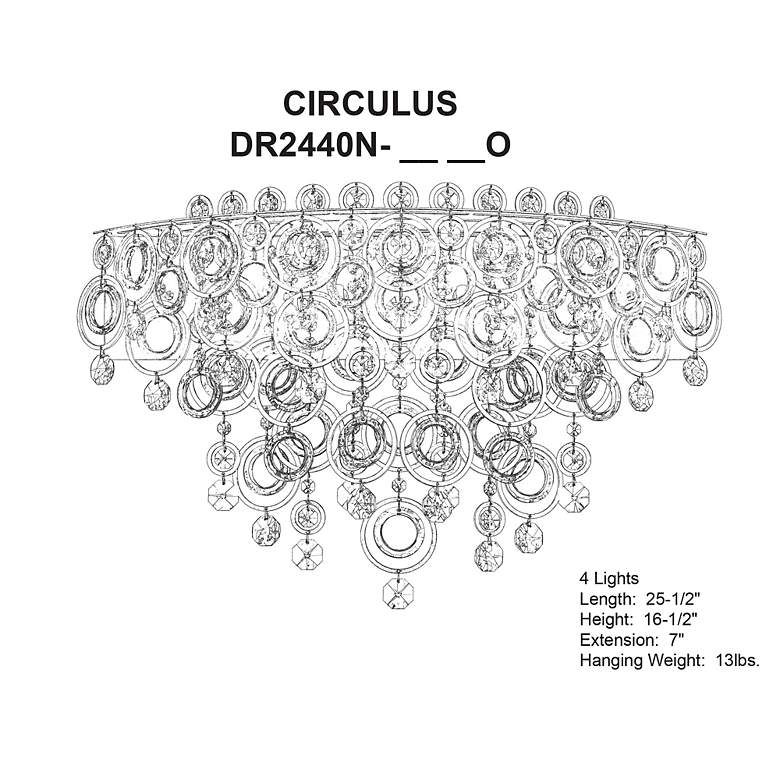 Image 4 Circulus 4-Light Wall Sconce in Antique Silver with Optic Crystal more views