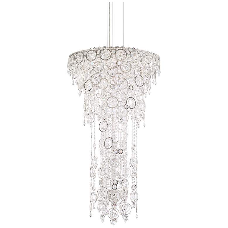 Image 1 Circulus 44.5"H x 24"W 6-Light Crystal Pendant in Polished Stainl