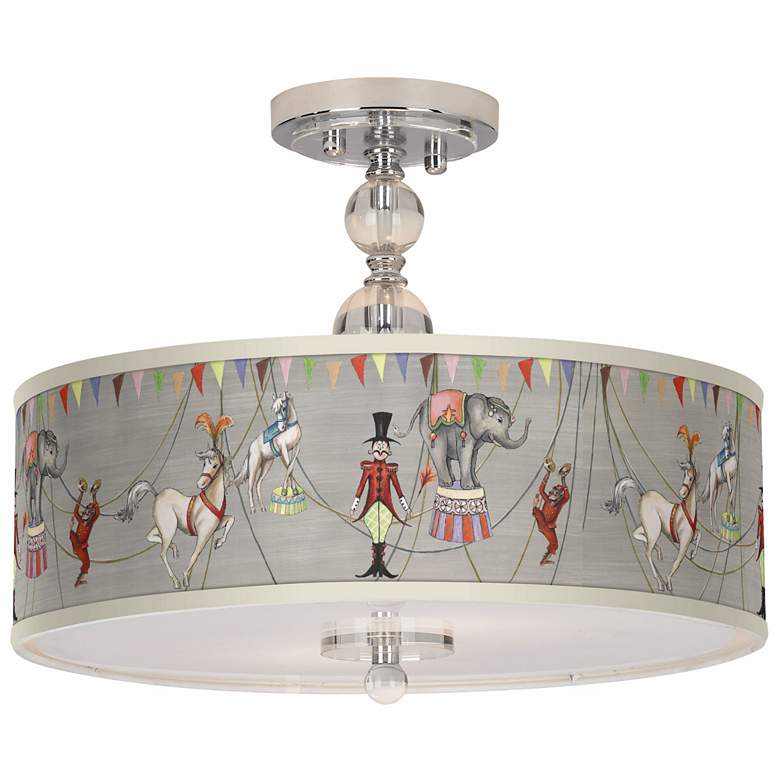 Image 1 Circus Time 16" Wide Chrome Ceiling Light
