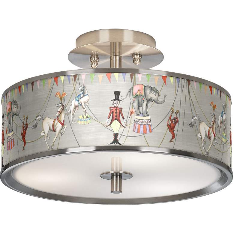 Image 1 Circus Time Giclee Glow 14" Wide Ceiling Light