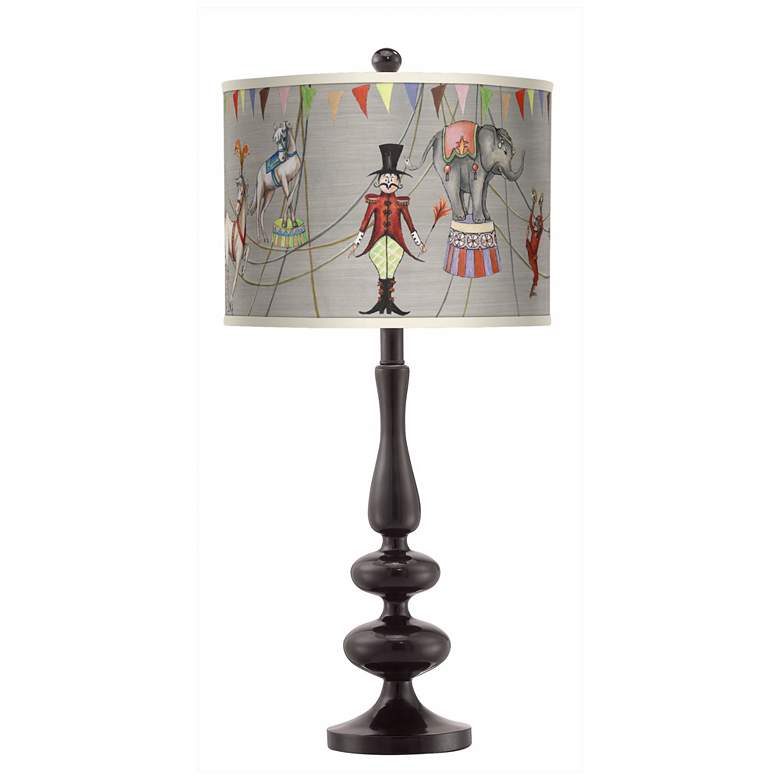 Image 1 Circus Time Giclee Paley Black Table Lamp