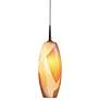 1_Ciro 3 3/4"W Matte Chrome LED Mini Pendant with Gold Glass