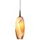Ciro 3 3/4"W Matte Chrome LED Mini Pendant with Gold Glass