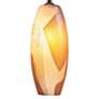2_Ciro 3 3/4"W Matte Chrome LED Mini Pendant with Gold Glass more views