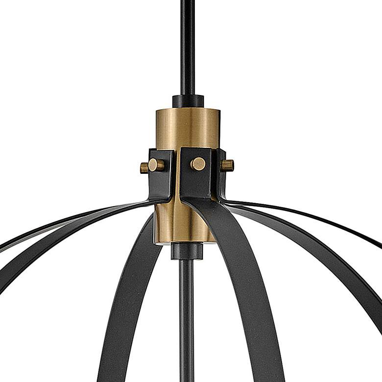 Image 6 Cirque 24" Wide Black Steel 4-Light Orb Chandelier more views