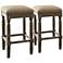 Cirque 26" Sand Fabric Counter Stools Set of 2