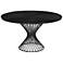 Cirque 54 in. Round Dining Table in Black Wood and Metal