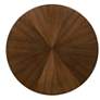 Cirque 54 in. Round Dining Table in Walnut Wood and Metal