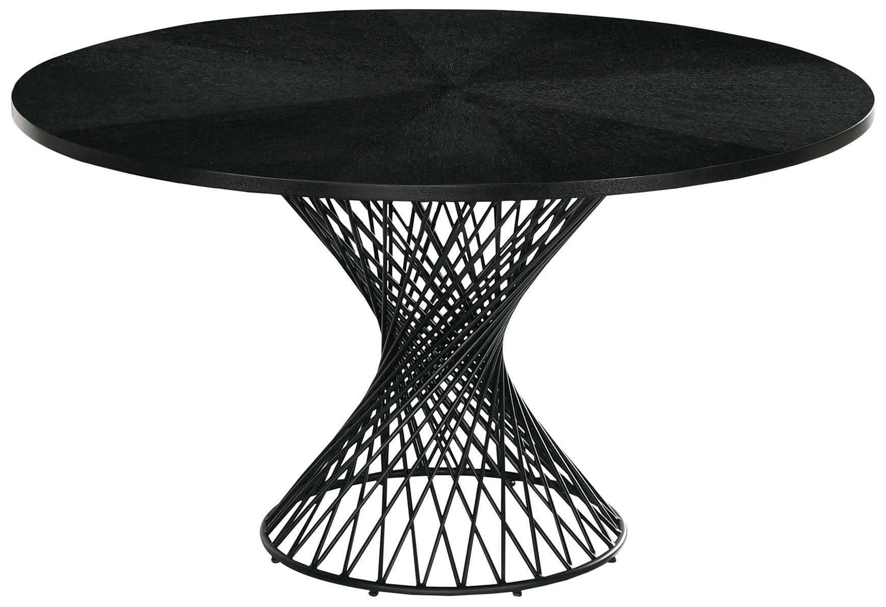 Image 5 Cirque and Polly 5 Piece 54 In. Round Dining Set in Black Mdf and Metal more views
