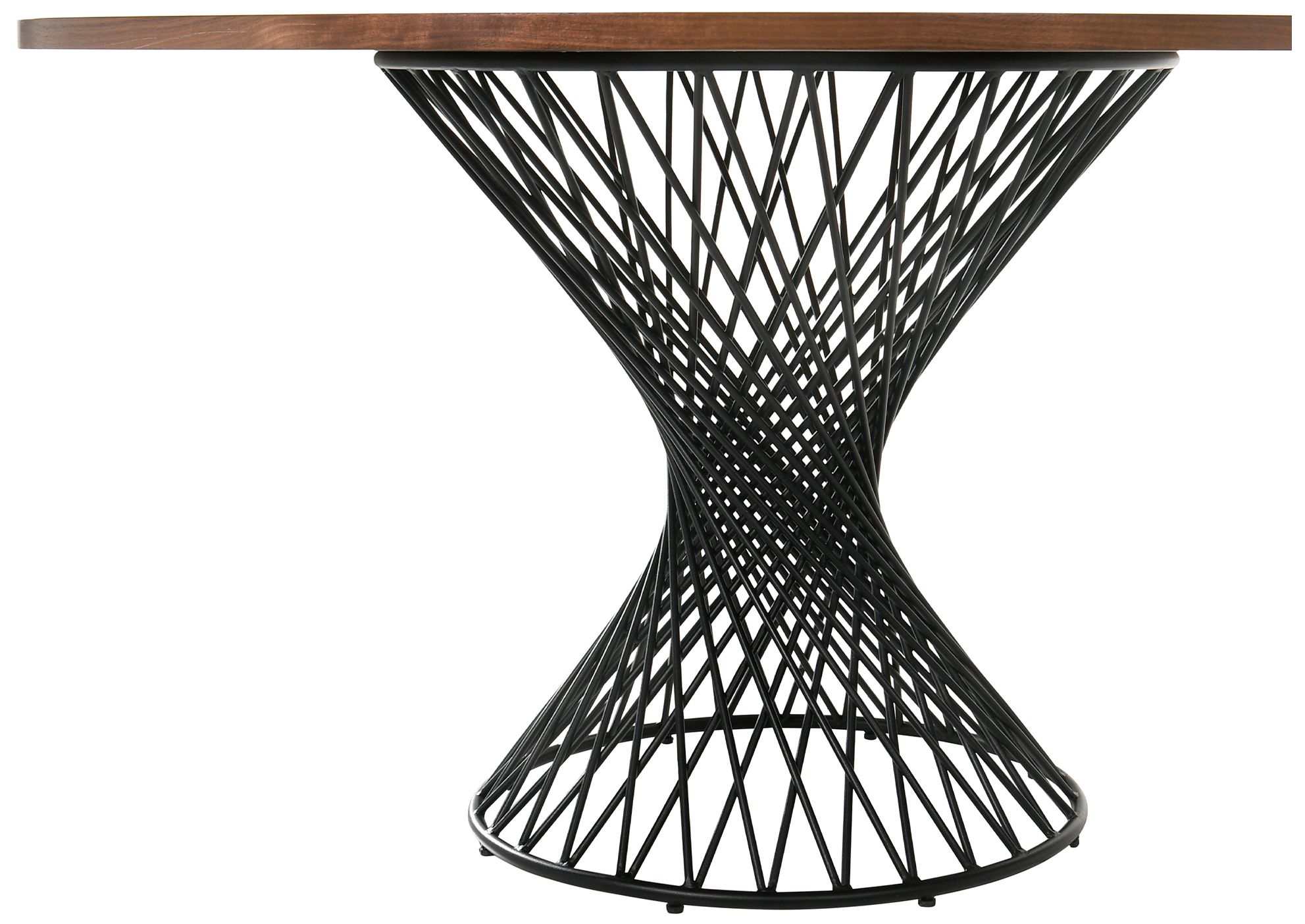 Image 6 Cirque and Polly 5 Piece 54 In. Round Dining Set in Walnut Mdf and Metal more views