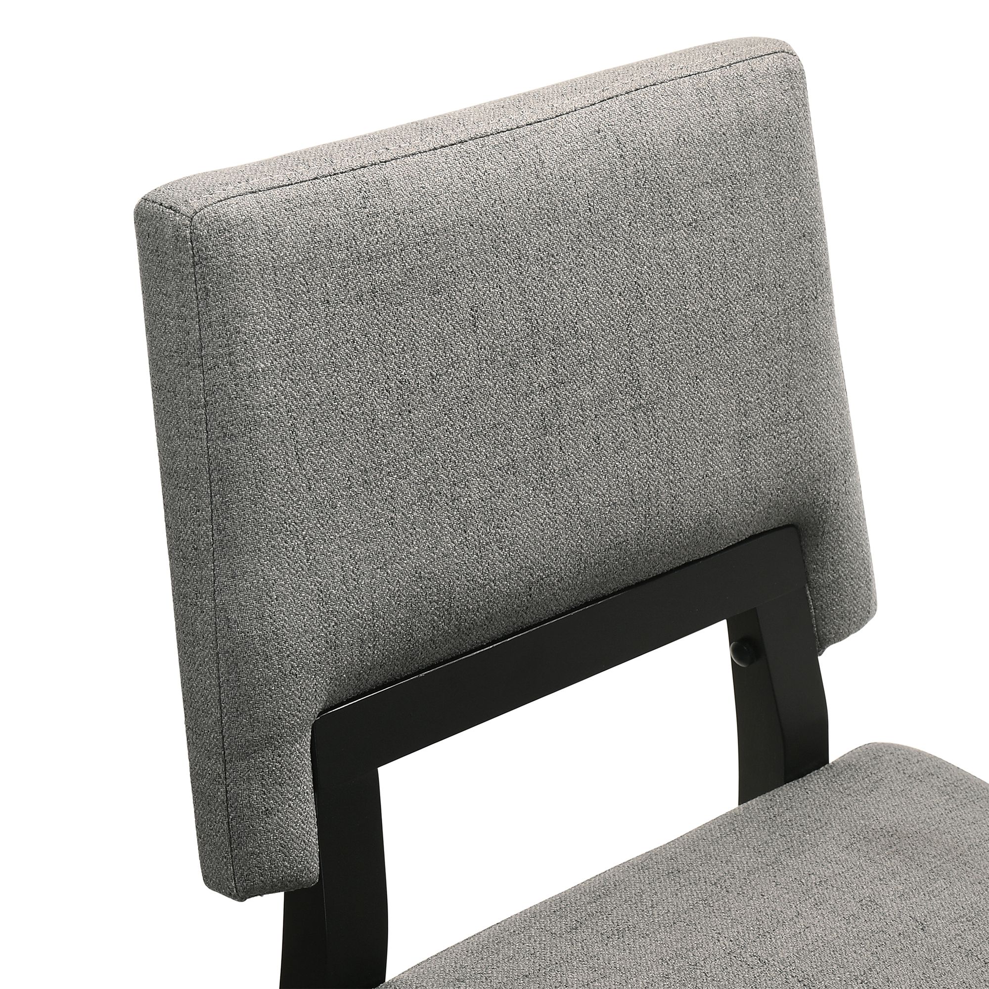 Image 7 Cirque Channell 5 Piece Dining Table Set in Black Wood and Charcoal Fabric more views