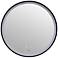 Cirque Matte Black 24" Round LED Lighted Wall Mirror