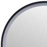 Cirque Matte Black 24" Round LED Lighted Wall Mirror in scene