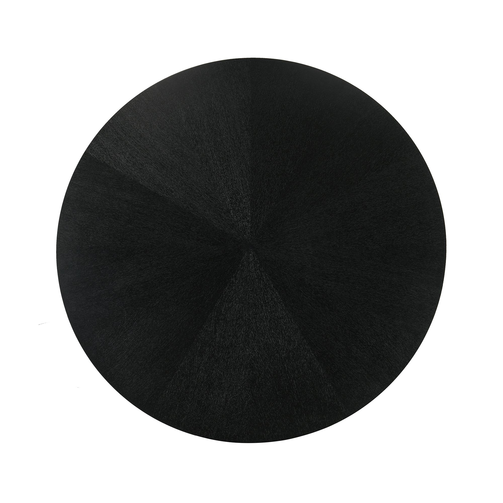 Cirque Santana 5 Piece Dining Table Set in Black Wood with Charcoal Fabric