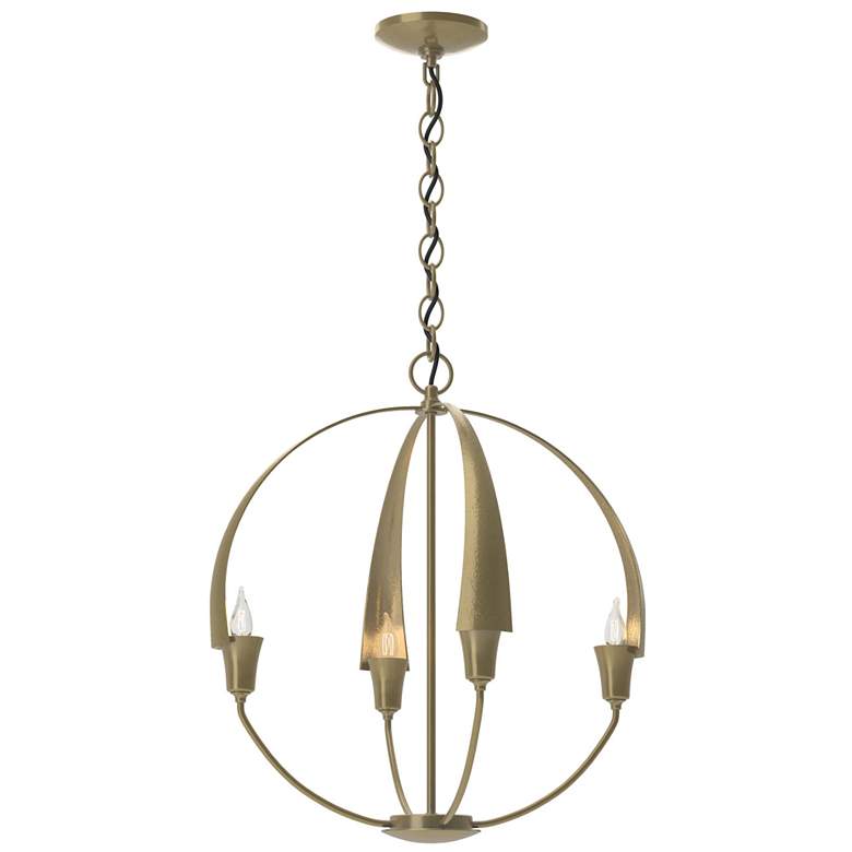 Image 1 Cirque Small Chandelier Modern Brass Finish