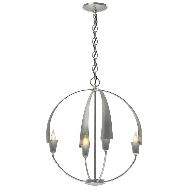Image 1 Cirque Small Chandelier - Sterling Finish