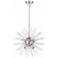 Cirrus; 8 Light; Chandelier; Polished Nickel Finish with Glass Rods