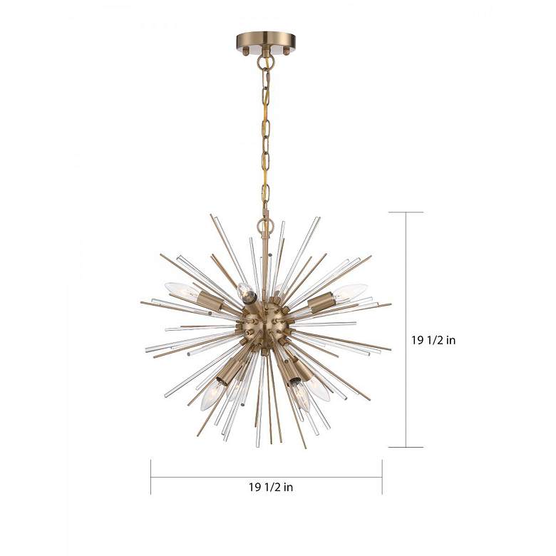 Image 5 Cirrus; 8 Light; Chandelier; Vintage Brass Finish with Glass Rods more views