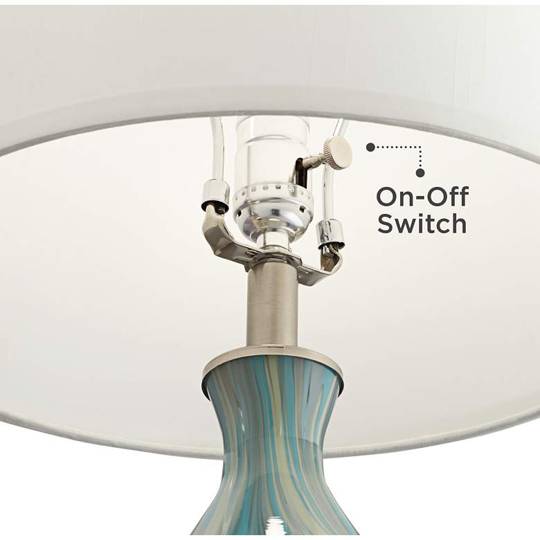 Image 3 Cirrus Art Glass Vase Accent Table Lamp with Table Top Dimmer more views