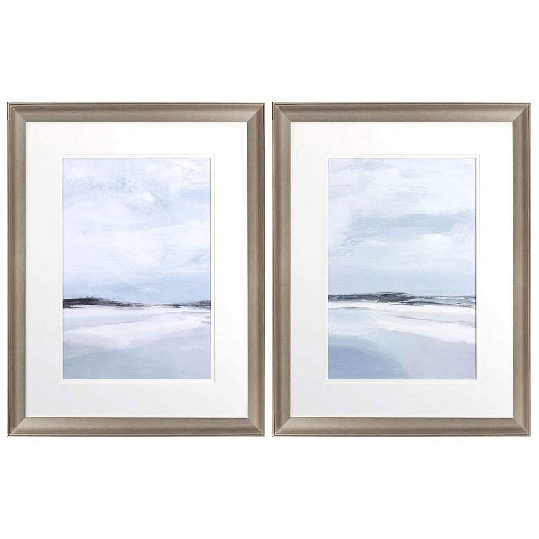 Image 1 Cirrus Cloud Beach 21"W x 27"H Framed Art Set of 2