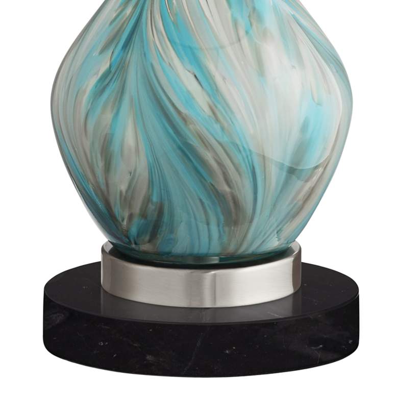 Cirrus Vase Table Lamp with Round Black Marble Riser more views
