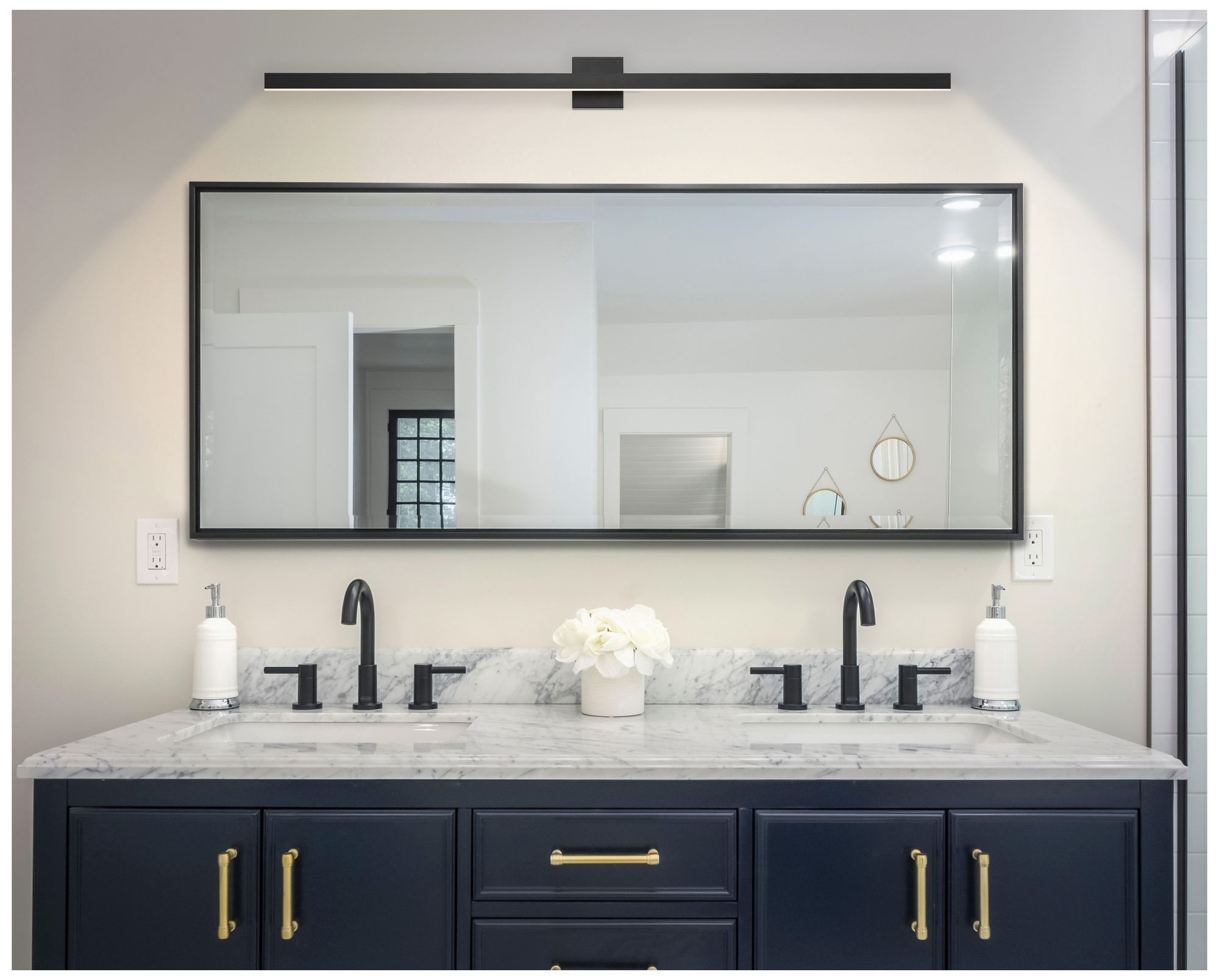 Image 2 Cisco 48" Wide Matte Black 3CCT LED Vanity more views