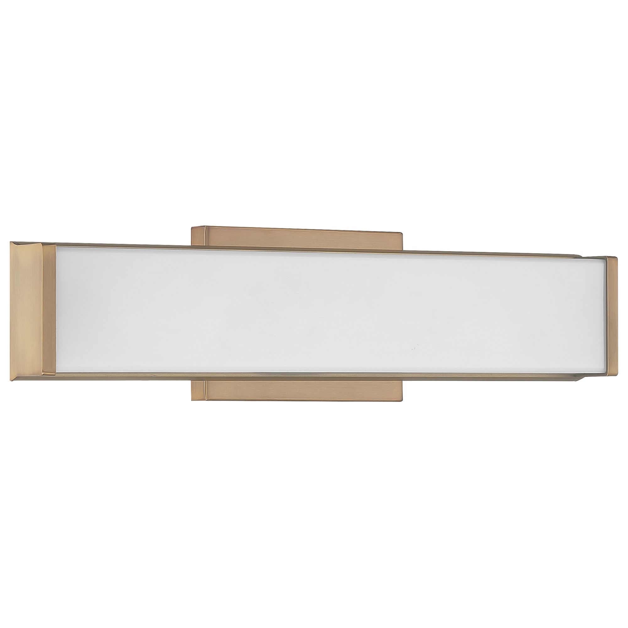 Image 2 Citi - LED Vanity - Antique Brushed Brass with Acrylic Lens Shade - 20 W more views