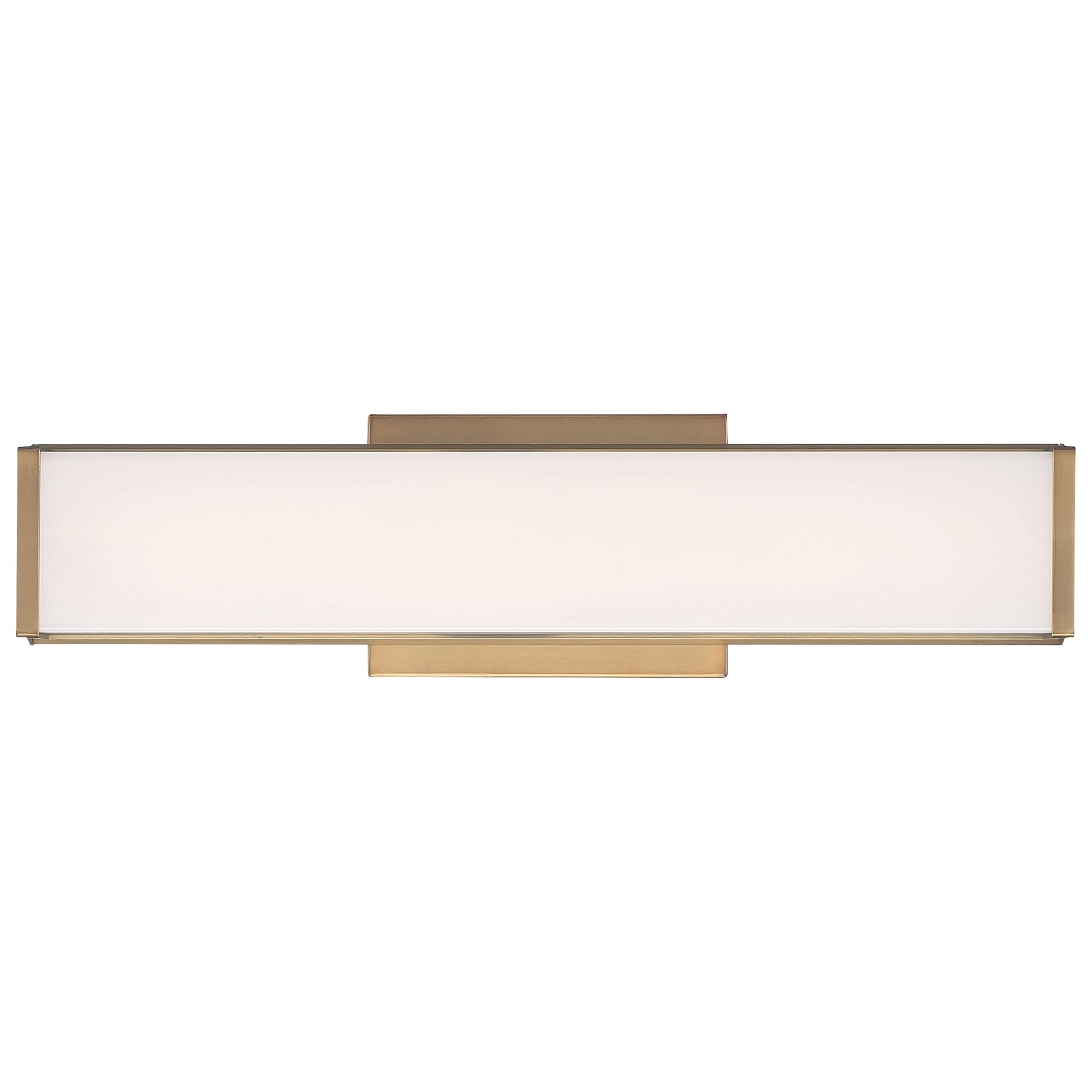 Image 3 Citi - LED Vanity - Antique Brushed Brass with Acrylic Lens Shade - 20 W more views