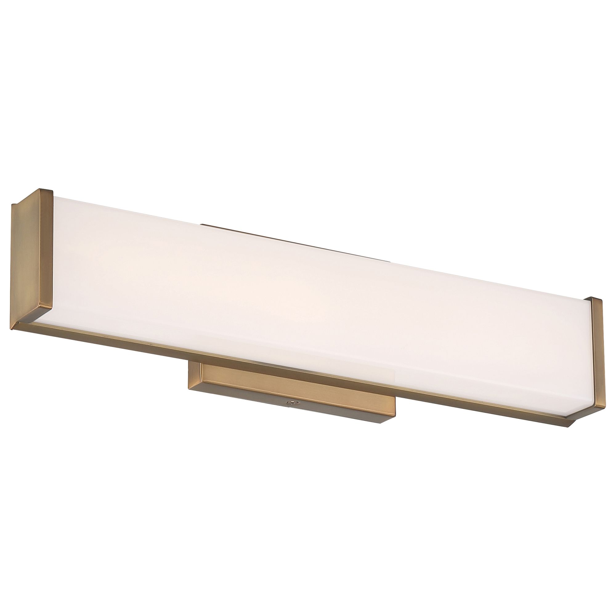 Image 5 Citi - LED Vanity - Antique Brushed Brass with Acrylic Lens Shade - 20 W more views