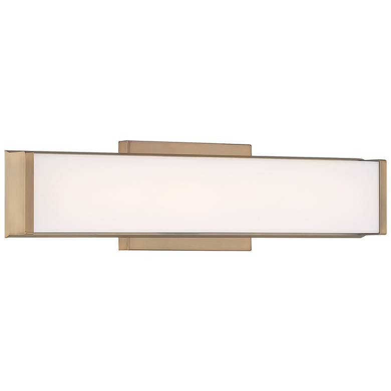 Image 1 Citi - LED Vanity - Antique Brushed Brass with Acrylic Lens Shade - 25 W