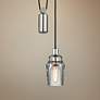 1_Citizen 10" Wide Graphite and Polished Nickel Mini Pendant